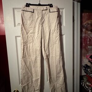 Geoffrey Beene Women's Cream Straight Leg Pants